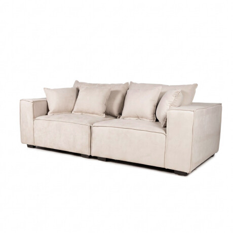 Sofá Modular Maia (2 módulos) - Tela Microfibra 12072 (Beige)