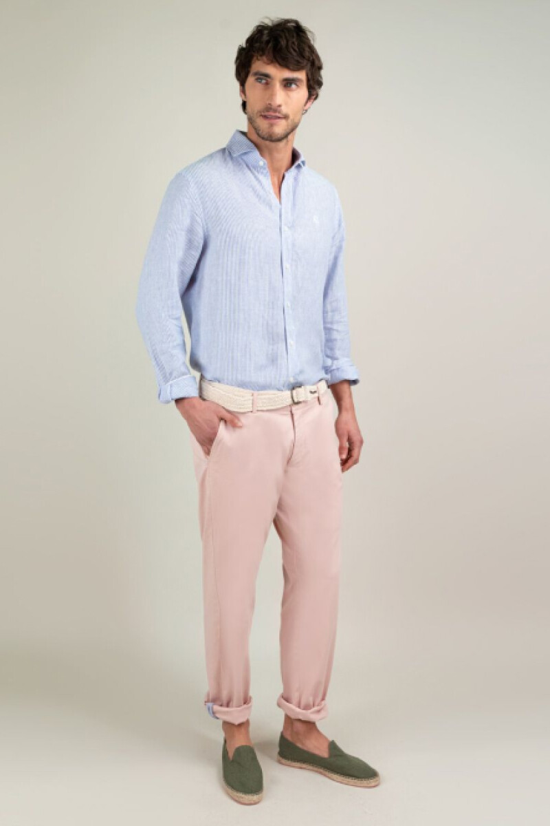 Camisa Lino El Ganso - Yale Celeste