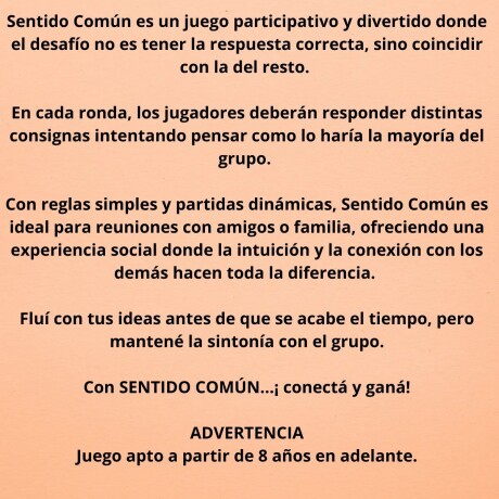 Juego de Mesa Sentido Común Conectá y Ganá 001