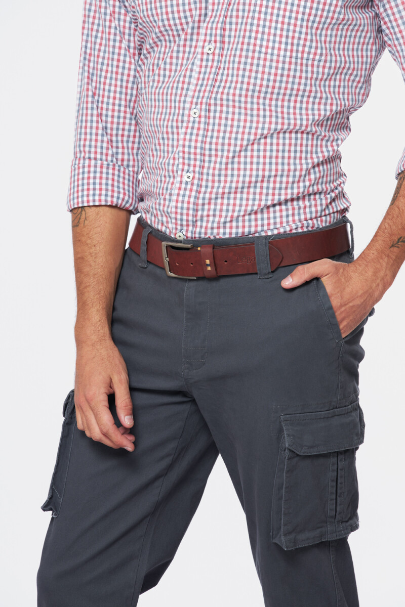PANTALÓN CARGO - Gris Oscuro 