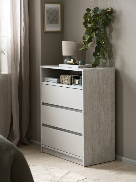 Cómoda BILLUND 3 cajones travertino/beige Cómoda BILLUND 3 cajones travertino/beige