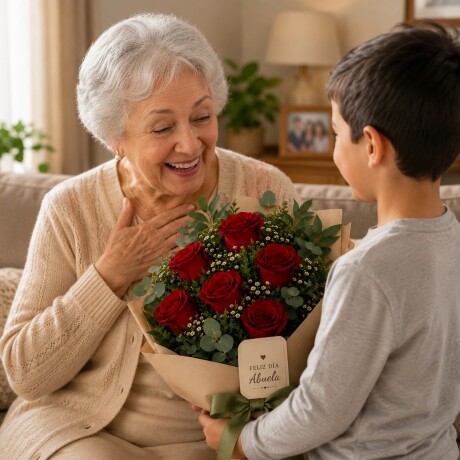 Ramo de Rosas Día de la Abuela Ramo de Rosas Día de la Abuela