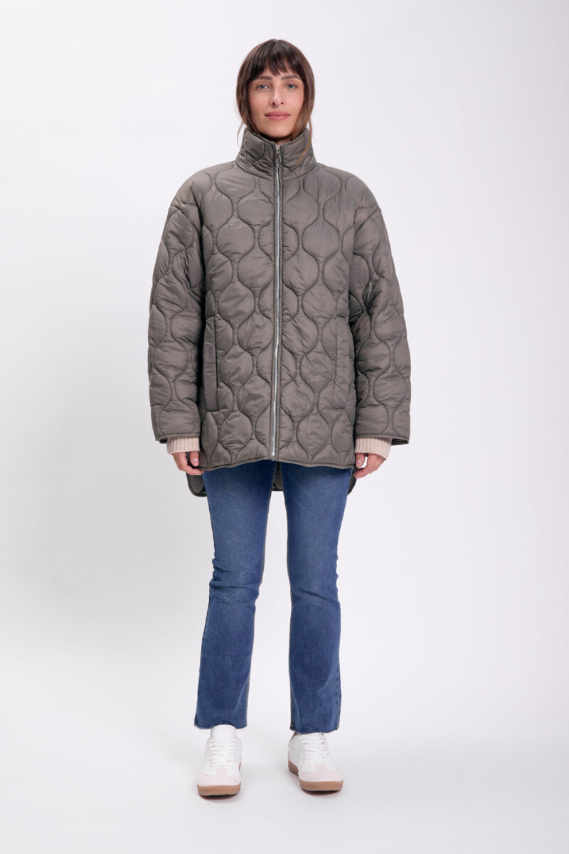 Campera capitoneada Verde