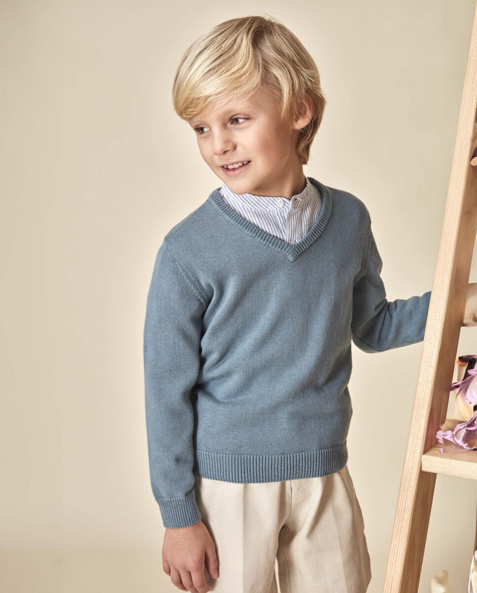 Jersey Cuello Pico - Gris 
