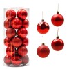 Esferas navideñas x 24 Rojo