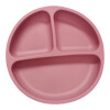 Plato Redondo de Silicona con Divisiones Rosa Viejo
