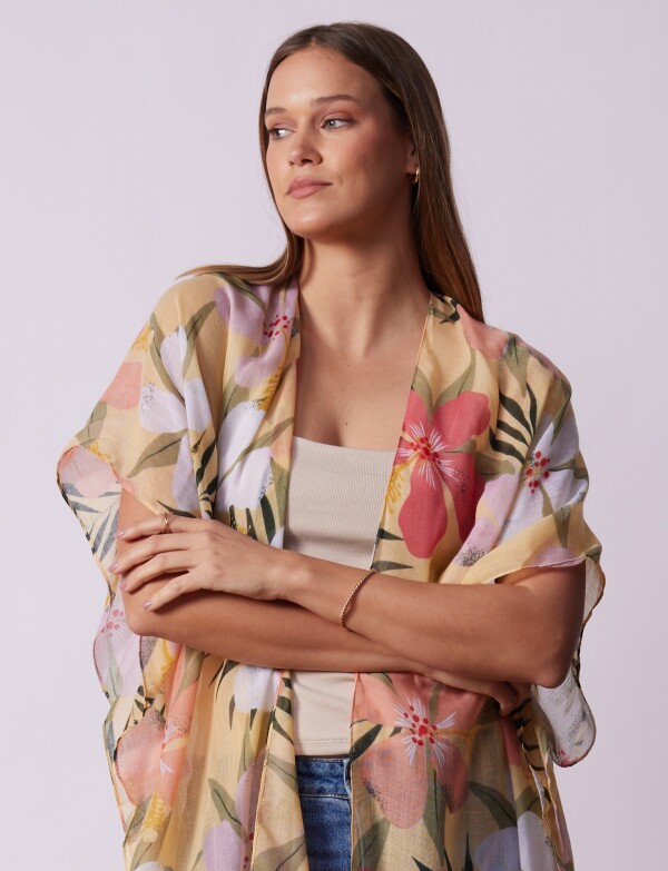 Kimono Flores AMARILLO/MULTI