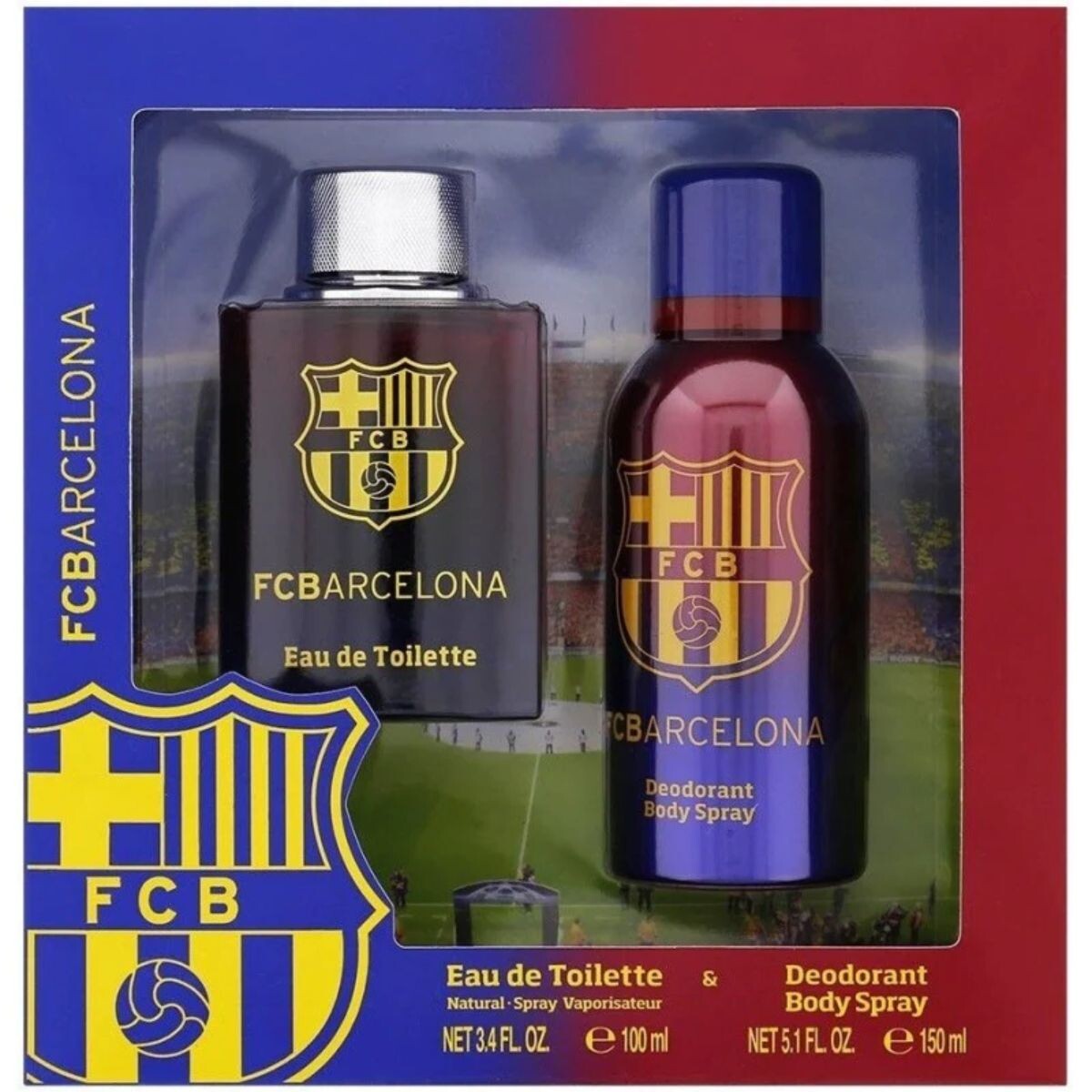 Perfume FC Barcelona 100 ML + Desodorante 150 ML Gift Box de Regalo 