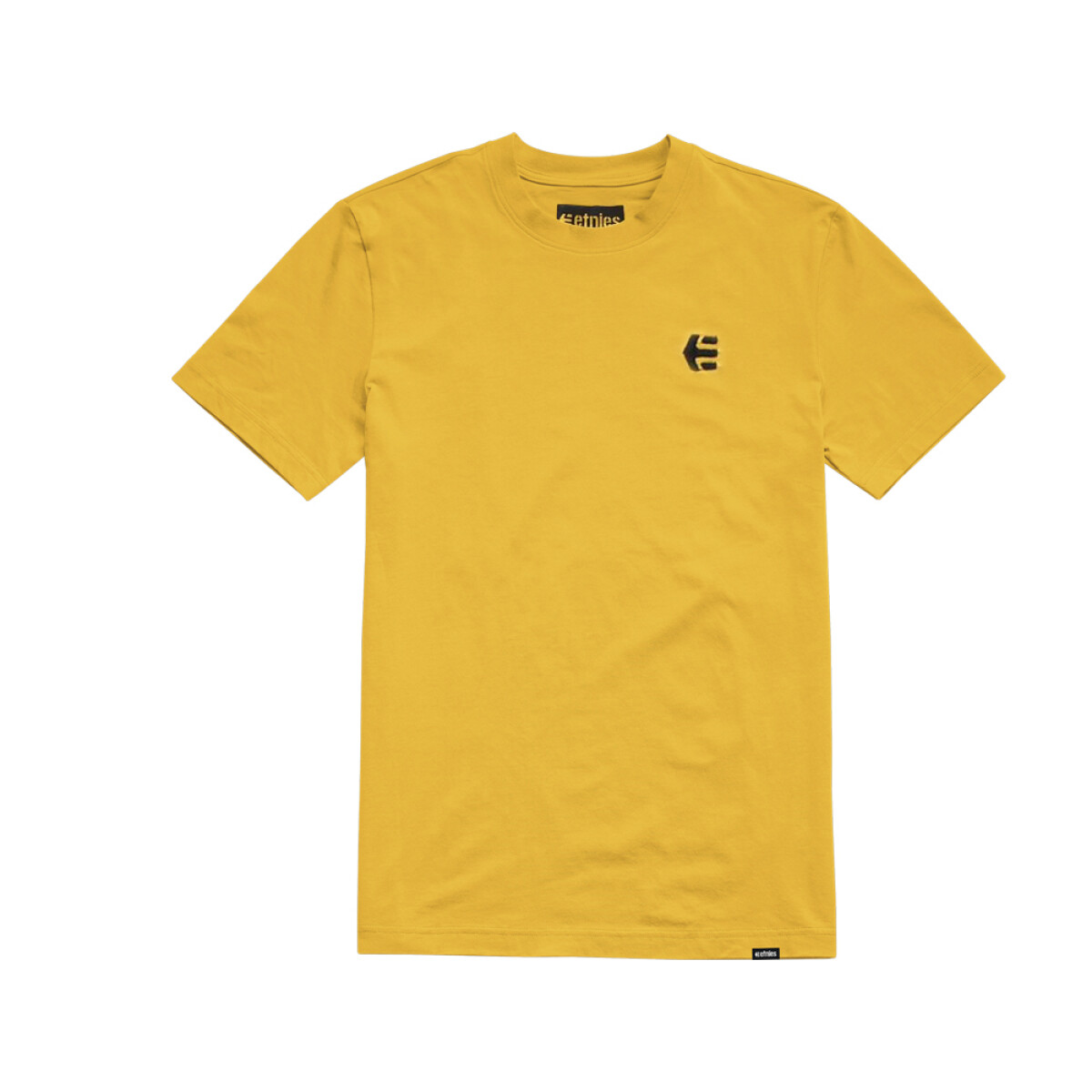 REMERA etnies TEAM EMBROIDERY WASH - Mustard 