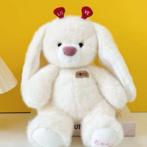 JUGUETE DE PELUCHE (CONEJO DE CORAZÓN AMOROSO EN POSICIÓN SENTADA/BLANCO) JUGUETE DE PELUCHE (CONEJO DE CORAZÓN AMOROSO EN POSICIÓN SENTADA/BLANCO)
