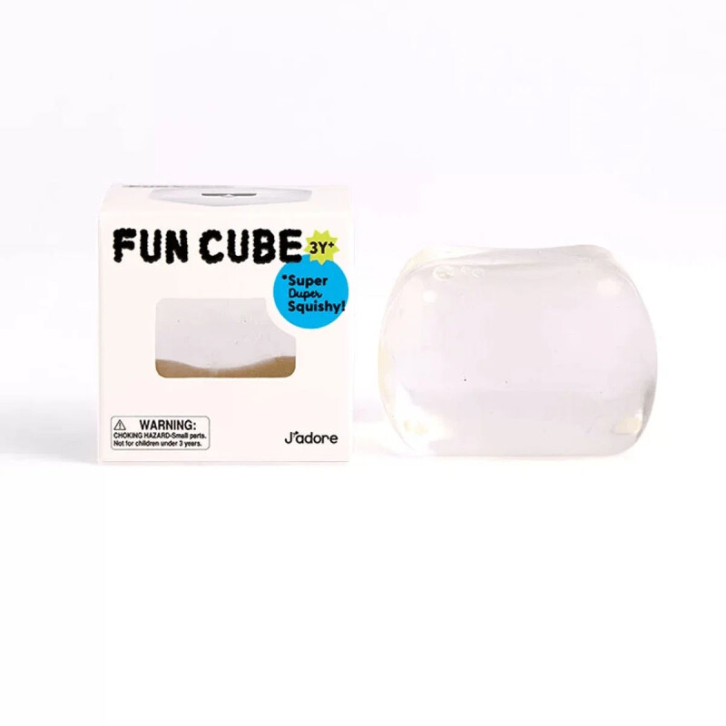 Squishy Cubo Sensorial Fun Cube Jadore Blanco