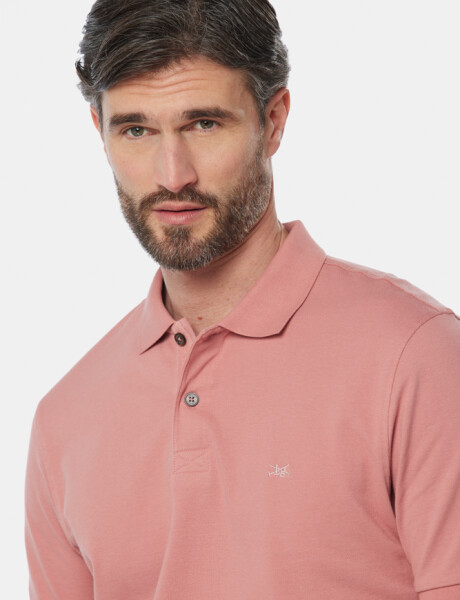 REMERA POLO PIQUE LISA Coral