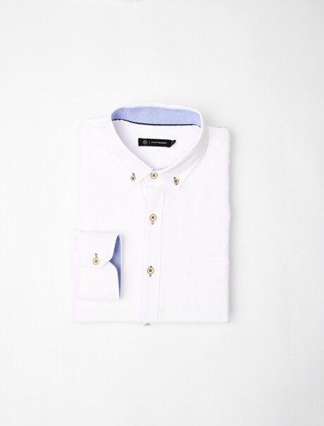 Camisa m/l oxford lisa blanco