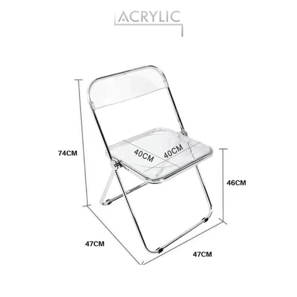 Silla de acrílico plegable Silla de acrílico plegable
