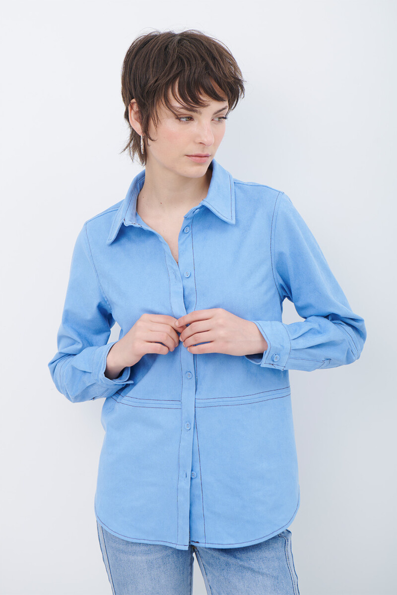 CAMISA SUEDE AZUL