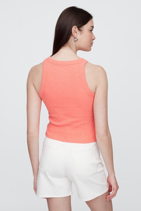 Musculosa Crop Mujer Neon Hot Lava