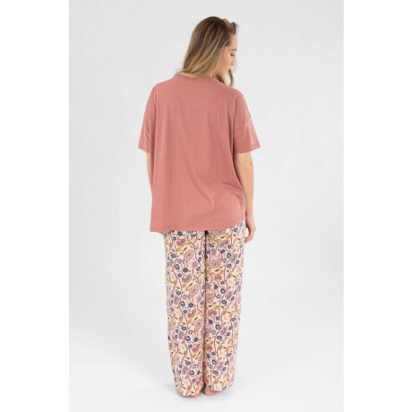 Pijama faustina pantalon Rosa antique