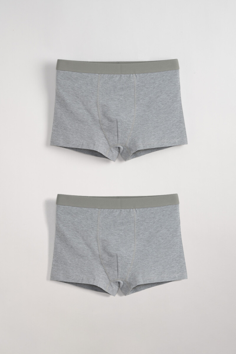 Boxer algodón corto Gris Melange