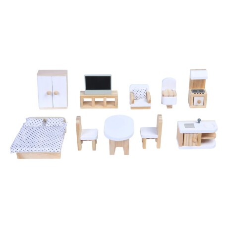 Casa de muñecas juguete Edu Fun con accesorios Sarah Doll House Casa de muñecas juguete Edu Fun con accesorios Sarah Doll House