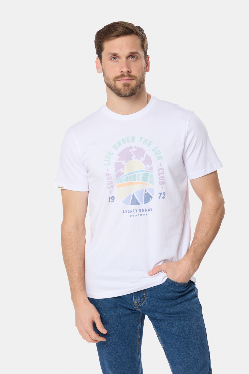 REMERA ESTAMPADA DE ALGODÓN Blanco