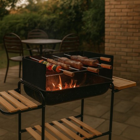 PARRILLERO MOR RODEIO 134X44X95CM PARRILLERO MOR RODEIO 134X44X95CM