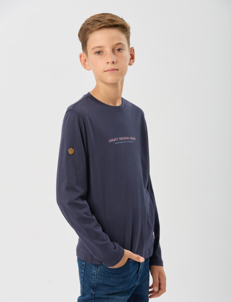 REMEREA ESTAMPADA EN ALGODÓN Azul