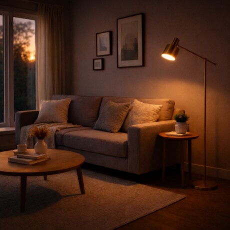 Luminaria de pie dorada E27 158cm Luminaria de pie dorada E27 158cm