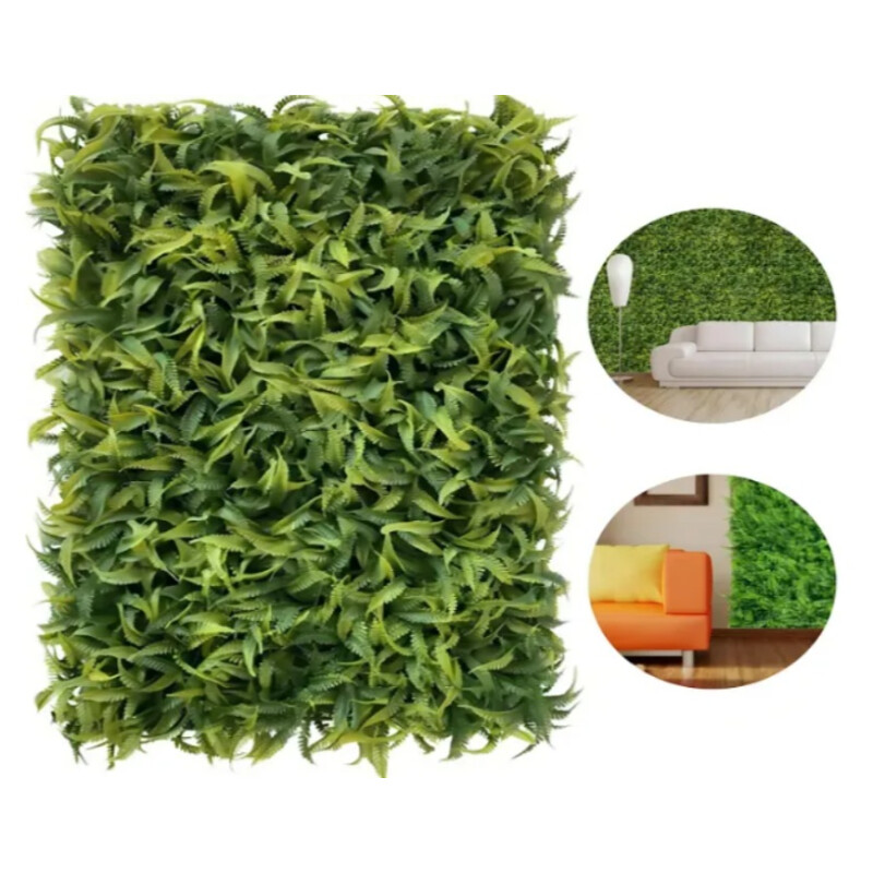 Enredadera Jardín Vertical Artificial Pared Cerco 40x60cm Verde