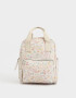 Mochilas Urbanas Estampados Mochila De Cuerina - Blanco Crudo