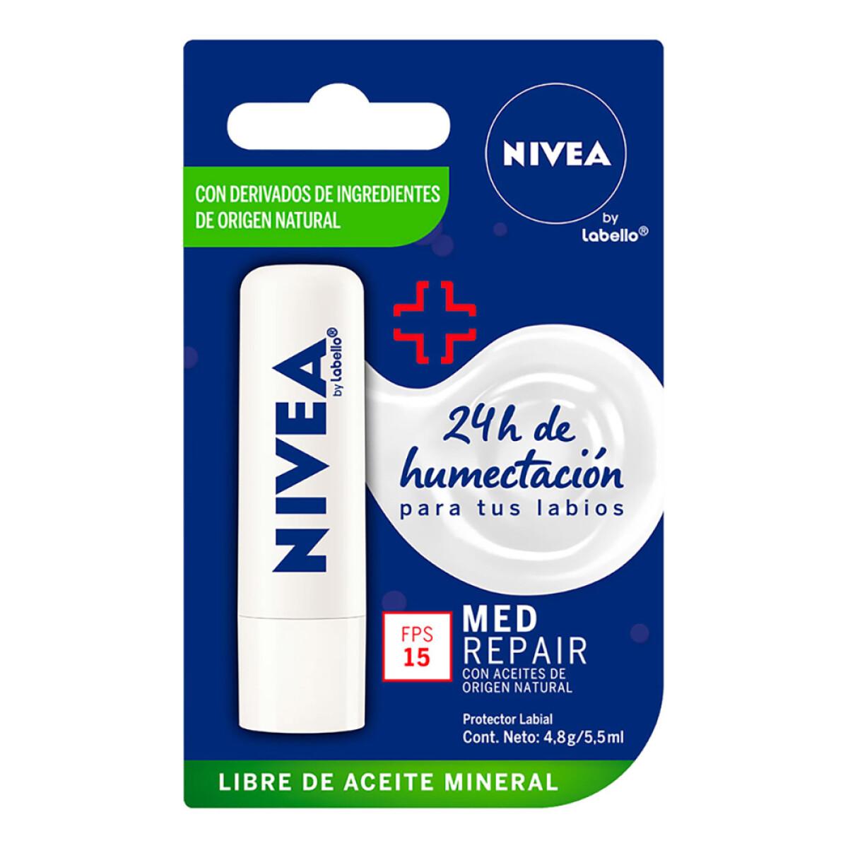 Protector Solar de Labios Nivea Med Repair FPS15 4.8g 