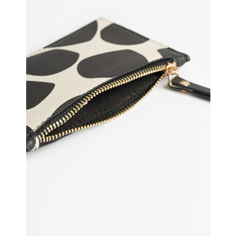 Tarjetero Con Cierre Estampado Lunares