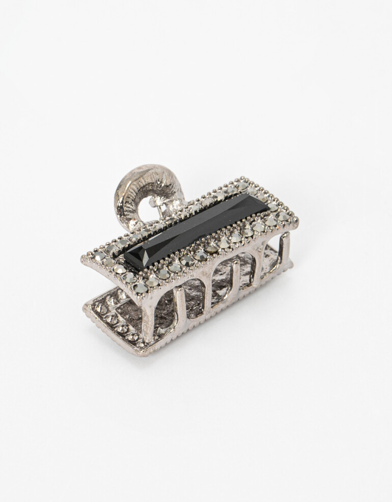 Broche Strass Broche Con Strass - Plateado Hematite