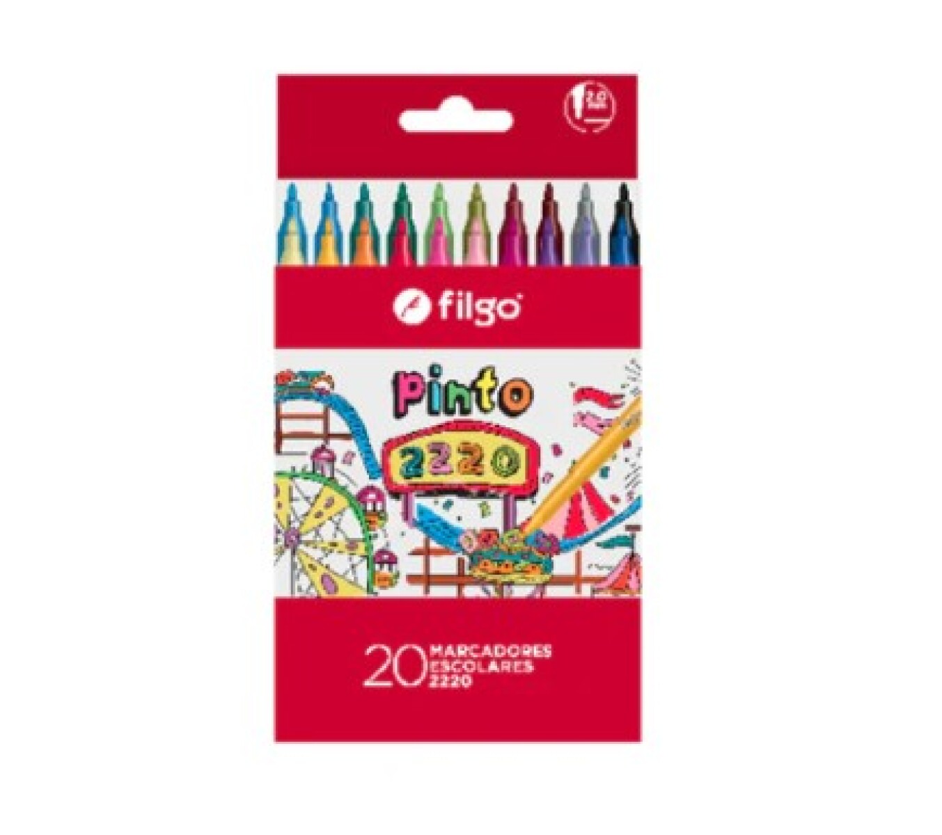 Filgo Marcador Pinto 2220- Estuche 20 surtido 