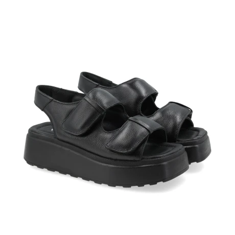 SANDALIAS VENET - CUERO BOREAL NEGRO