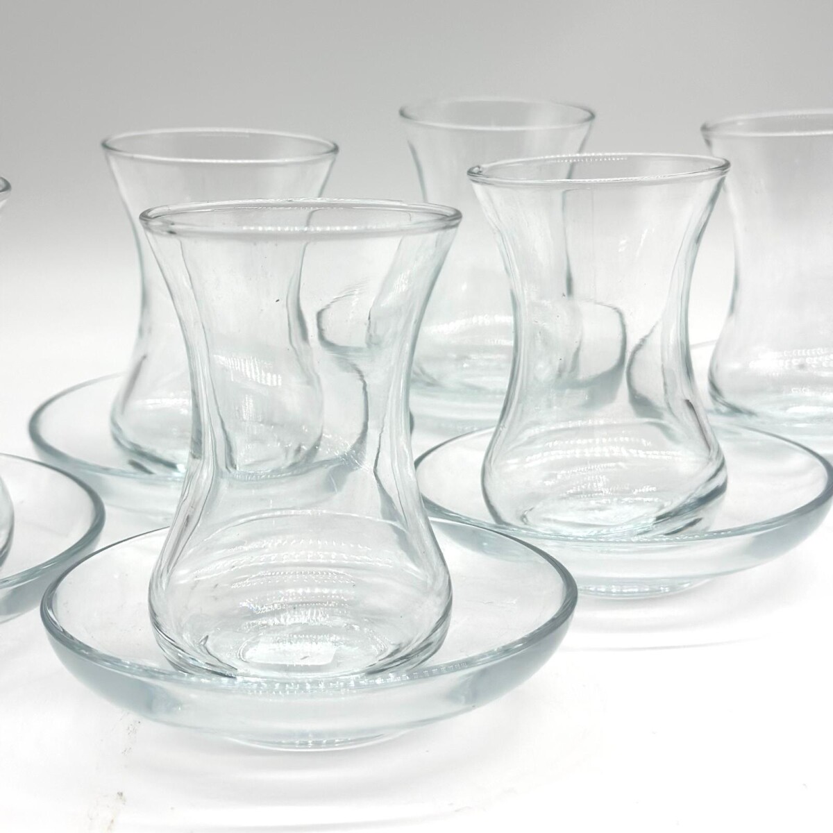 Juego de té vidrio transparente 
