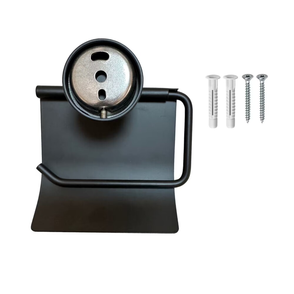 Portarollo negro mate con tapa Milano Dmc Portarollo Negro Mate Con Tapa Milano Dmc