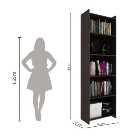 Biblioteca 5 estantes Tabaco