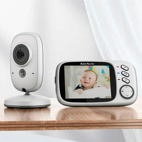 "Baby Call 3.5"" Cámara Monitor Bebe Inalám Temperatura" Blanco