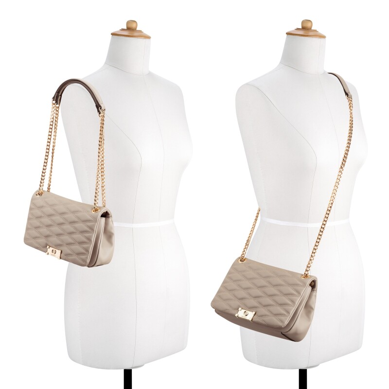 Crossbody Lamae Convertible Xbody Flap Pumice