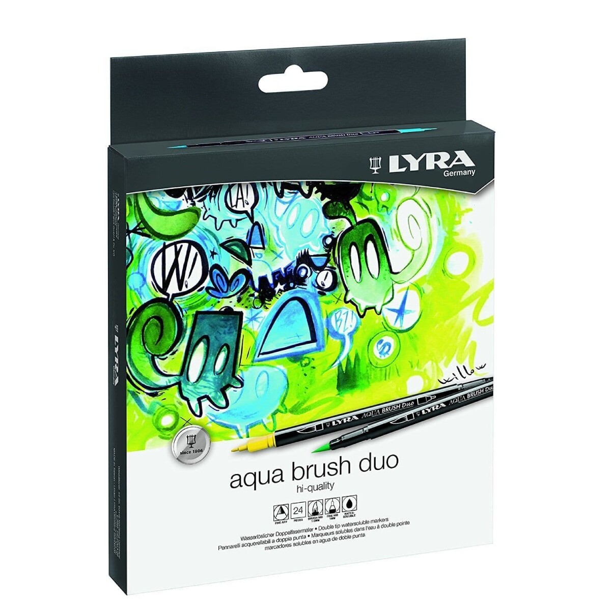 Marcadores Aqua Brush Duo x12 Lyra 