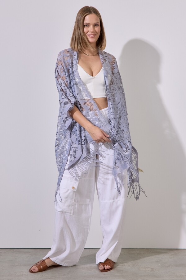 Kimono Calado GRIS