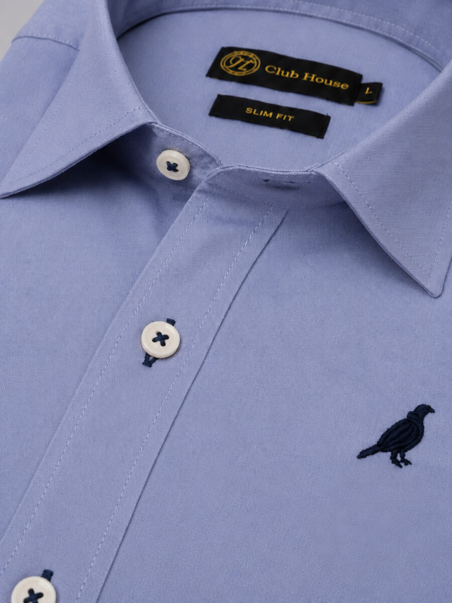Camisa Cotton Twill Slim Fit - Steel 