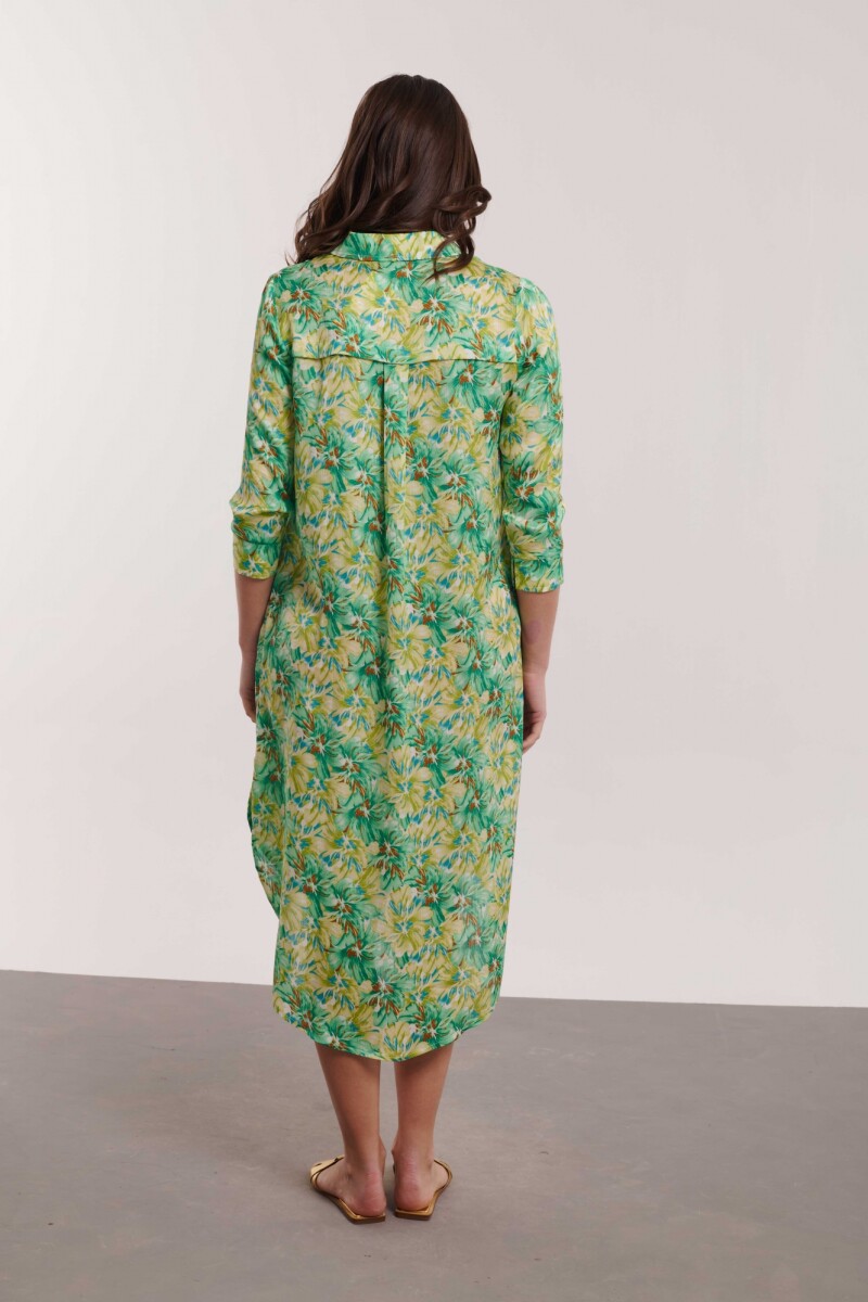 VESTIDO IRINA ESTAMPADO FLORES VERDE
