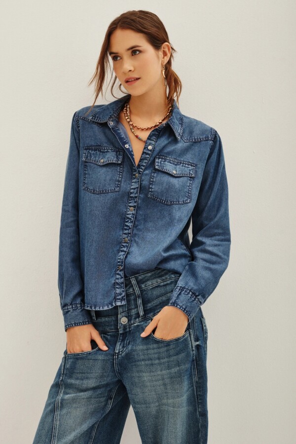 CAMISA TEXAN Azul