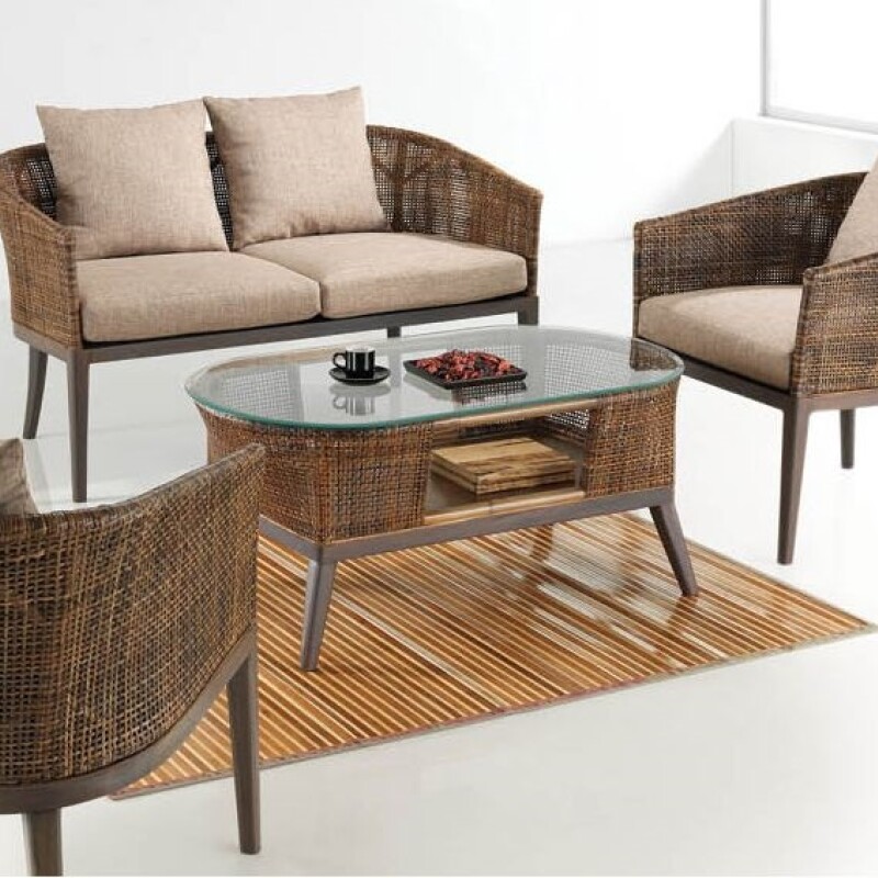 Sofá Aswan 1336 2 Cuerpos Rattan Sofá Aswan 1336 2 Cuerpos Rattan