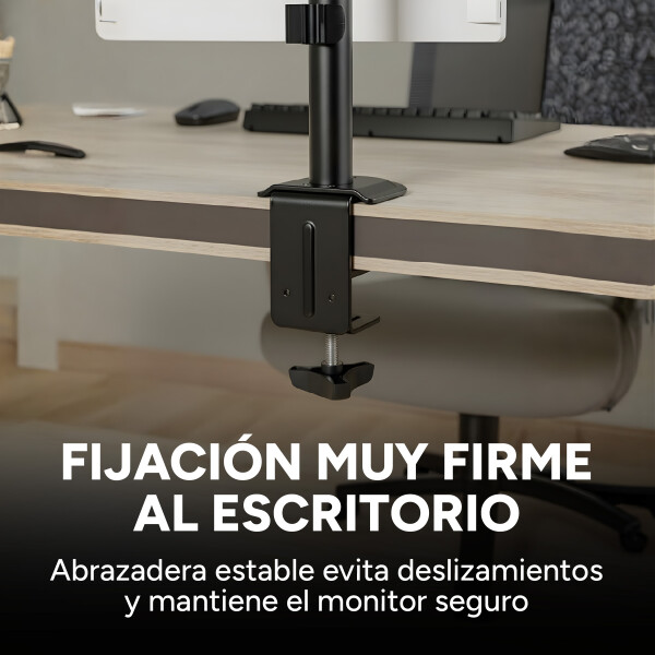 Soporte Monitor Brateck Base 17"-32" Ergonomico Ajustable Color Negro