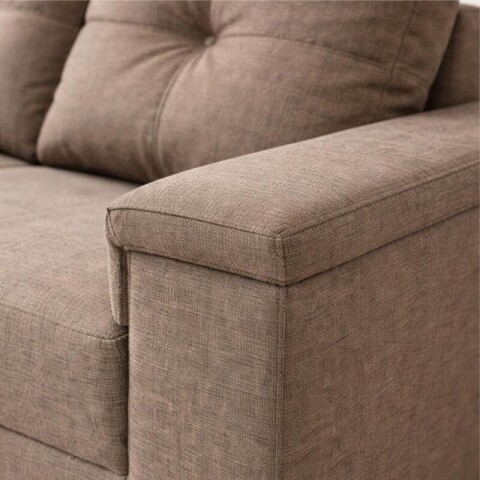 Sillón Sofá de 2 Cuerpos Amsterdam en Lino– Estructura de Madera Maciza y Confort Soft Color Marrón Sillón Sofá de 2 Cuerpos Amsterdam en Lino– Estructura de Madera Maciza y Confort Soft Color Marrón