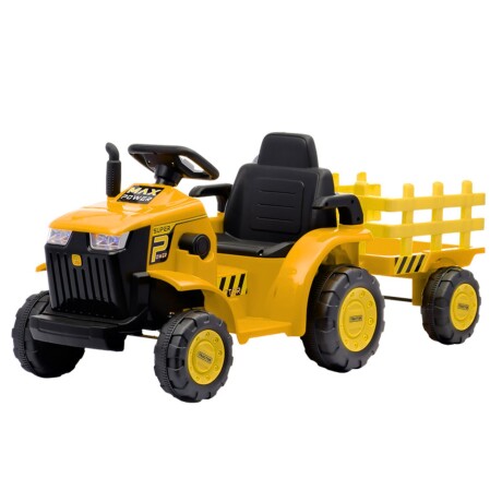 Tractor con Remolque Lumax a Batería con Luces, Sonido, MP3 y USB Amarillo