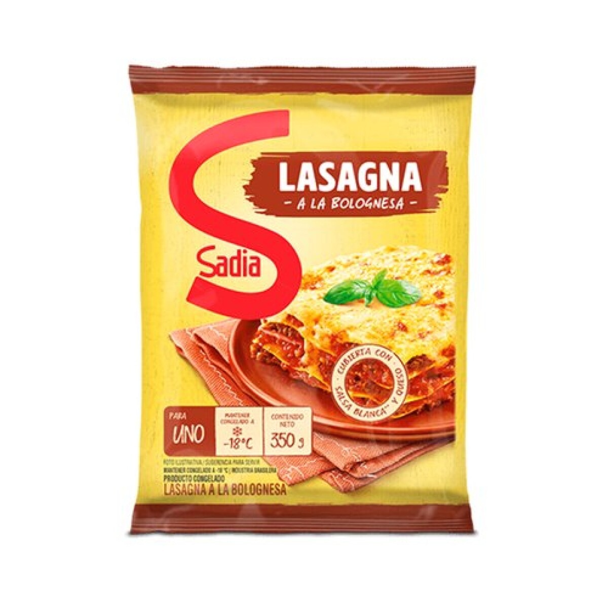 Lasagna Bolognesa Sadia 350 Gramos 