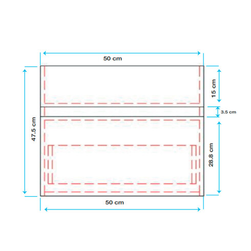Mueble De Baño De Madera Color Nogal 51X39X48.5Cm Con Bacha Ceramica 1 Agujero Para Griferia Monocomando 000